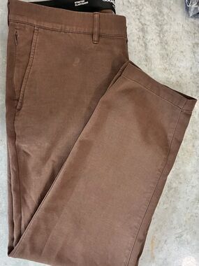 Men's Brown Stretch Chino Pants
